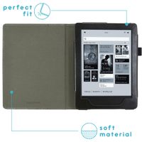 imoshion Étui de liseuse portefeuille en cuir végan Kobo Aura H2O - Noir