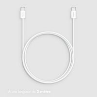 imoshion Câble USB-C vers USB-C Tressé 60 W - 2 mètres - Blanc