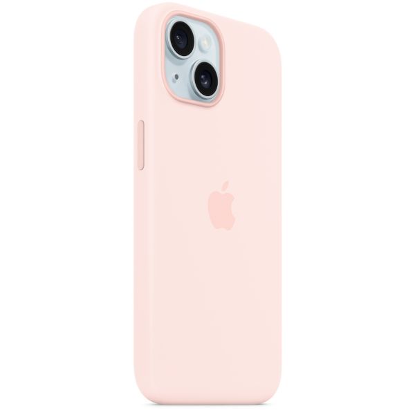 Apple Coque en silicone MagSafe Apple iPhone 15 - Light Pink