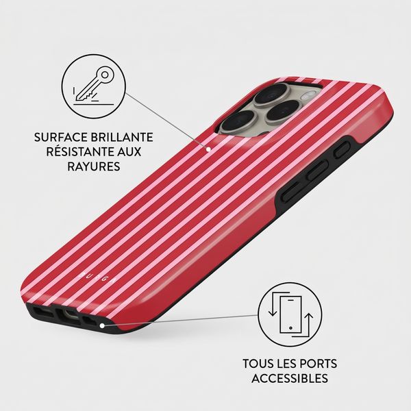 Burga Coque Tough MagSafe Apple iPhone 16 Pro - Strawberry Jam