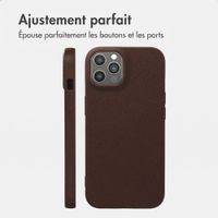 imoshion Coque arrière Texture iPhone 12 / 12 Pro - Marron foncé