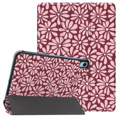 imoshion Coque tablette Design Trifold Apple iPad 11 (2025) 11 pouces A16 / iPad 10 (2022) 10.9 pouces - Bloom Love Blush