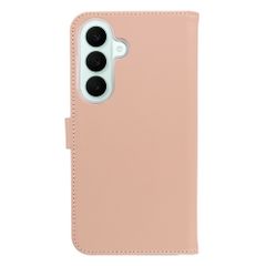 Selencia Étui portefeuille en cuir véritable Samsung Galaxy S26 FE - Dusty Pink