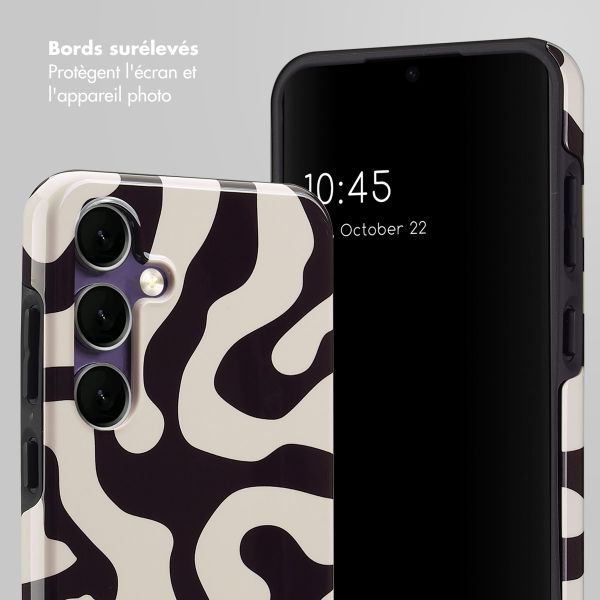 Selencia Coque arrière Vivid Samsung Galaxy S24 FE - Art Wave Black
