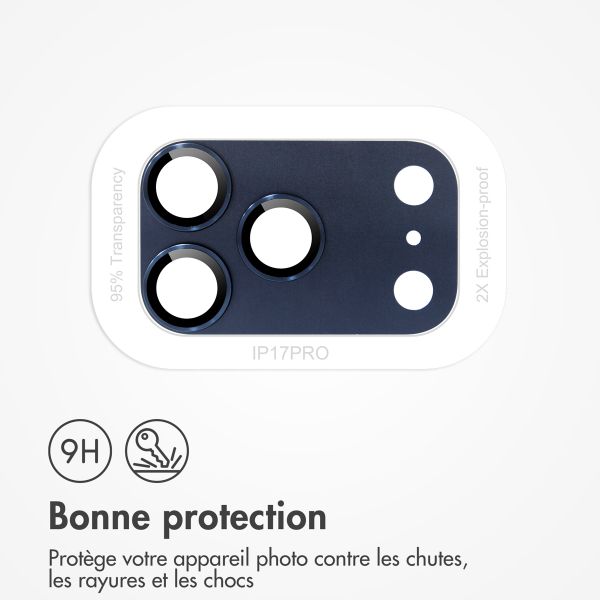 imoshion Protection Caméra en verre trempé 2 Pack Apple Apple iPhone 17 Pro - Deep Blue