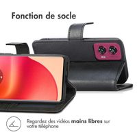 imoshion Étui de télephone portefeuille de luxe Motorola Edge 50 Fusion - Noir