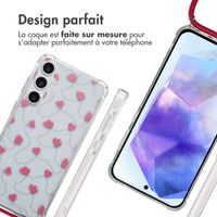 imoshion Coque Design avec cordon Samsung Galaxy A55 - Dusty Rose Connected Hearts