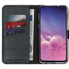Selencia Étui portefeuille en cuir véritable Samsung Galaxy S10e - Vert