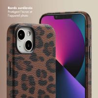 Selencia Coque Sabi imprimé panthère avec MagSafe Apple iPhone 13 - Mocha Brown