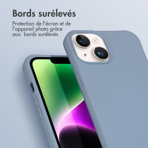 imoshion Coque de couleur avec cordon amovible Apple iPhone 14 - Ash Blue