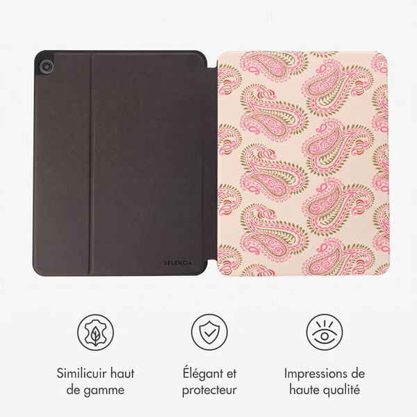 Selencia Coque tablette Vivid Samsung Galaxy Tab A11 Plus / A9 Plus - Paisley Blush