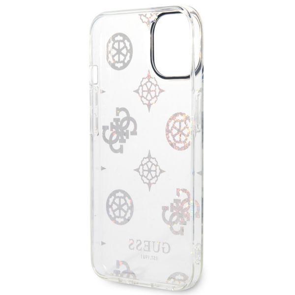 Guess Coque Peony Glitter Apple iPhone 14 - Blanc