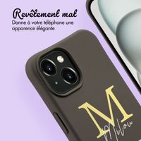 Coque Color MagSafe avec cordon amovible et photo et/ou texte personnalisés Apple iPhone 15 - Lettre
