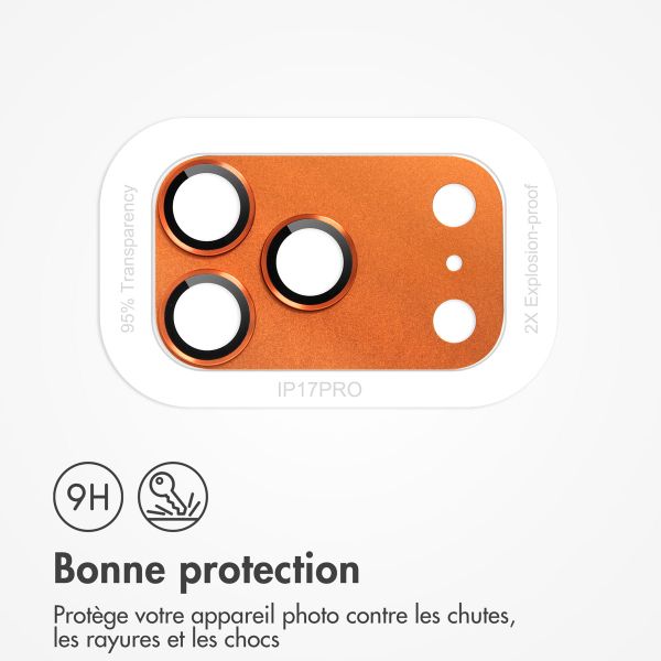 imoshion Protection Caméra en verre trempé 2 Pack Apple Apple iPhone 17 Pro - Cosmic Orange