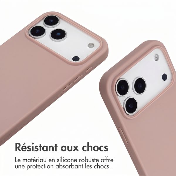 imoshion Coque en silicone avec cordon Apple iPhone 18 Pro / 17 Pro - Sand Pink
