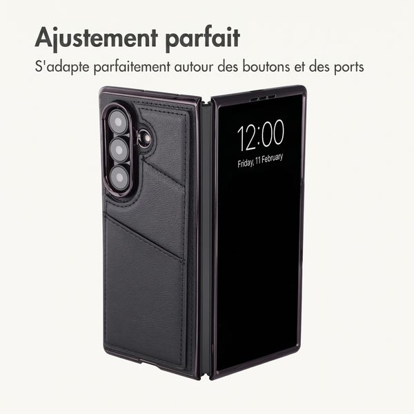 imoshion Étui arrière MagSafe en cuir synthétique avec porte-cartes Samsung Galaxy Z Fold 8 Ultra - Noir