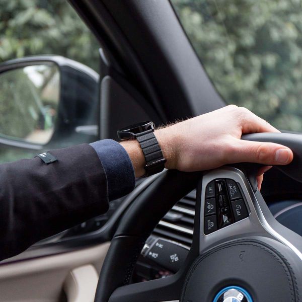 imoshion Bracelet en cuir magnétique Samsung Galaxy Watch 7 40/44 mm - Noir