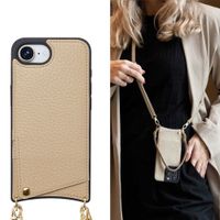 Selencia Coque de télephone Nova avec cordon et porte-cartes Apple iPhone 17e / 16e - Beige