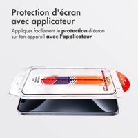 Accezz Protecteur d'écran en verre trempé + Applicateur Apple iPhone 15 Pro Max