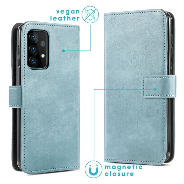 imoshion Étui de télephone portefeuille de luxe Samsung Galaxy A72 - Bleu clair