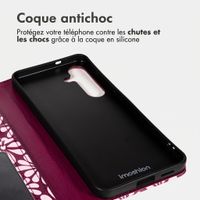 imoshion Étui de télephone portefeuille Design Samsung Galaxy S24 - Bloom Love Blush