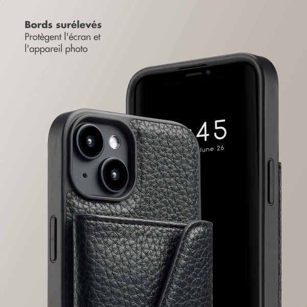 Selencia Coque de télephone Sera avec cordon et porte-cartes enveloppe Apple iPhone 14 - Noir