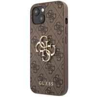 Guess Coque 4G Metal Logo Backcover Apple iPhone 13 - Marron