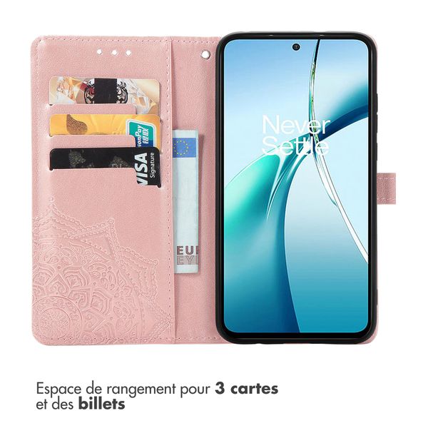 imoshion Etui de télephone Mandala Motorola Thinkphone 25 / Edge 50 Neo / Edge 60 Neo - Rose Doré
