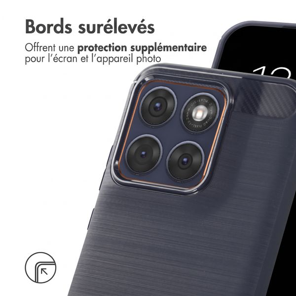 imoshion Coque Brushed Motorola Edge 70 Fusion - Bleu foncé