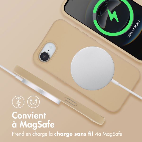 imoshion Coque arrière Color avec cordon amovible et MagSafe Apple iPhone 17e / 16e - Nude