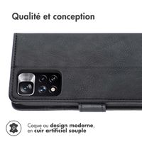 imoshion Étui de télephone portefeuille de luxe Xiaomi Redmi Note 11 Pro - Noir