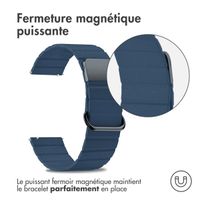 imoshion Bracelet en cuir magnétique  - Connexion universelle 22 mm - Bleu