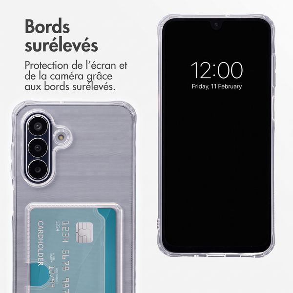 imoshion Coque silicone avec porte-cartes Samsung Galaxy A18 (4G) / A17 (4G/5G) - Transparent