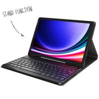 Accezz Étui de tablette Bluetooth Clavier Samsung Galaxy Tab S10 Plus / Tab S9 FE Plus / Tab S9 Plus - QWERTY / NL - Noir