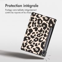 imoshion Coque tablette Design Trifold Samsung Galaxy Tab S9 11.0 pouces / S10 Lite / S10 FE / S9 FE 10.9 pouces - Leopard