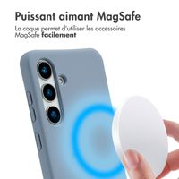 imoshion Coque arrière Color avec cordon amovible et MagSafe Samsung Galaxy S25 / S24 - Ash Blue