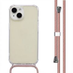 imoshion Coque arrière transparente avec cordon Apple iPhone 15 - Rose Doré