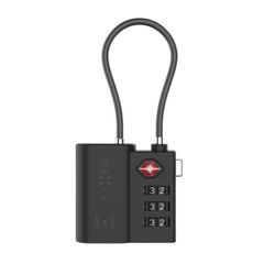 Fixed Tag Lock avec support Apple Find My - Cadenas de voyage TSA pour valise - Noir