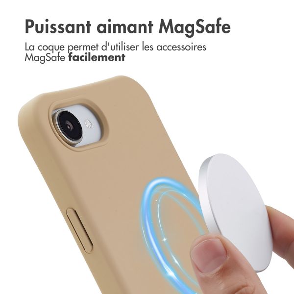 imoshion Coque arrière Color avec cordon amovible et MagSafe Apple iPhone 17e / 16e - Nude