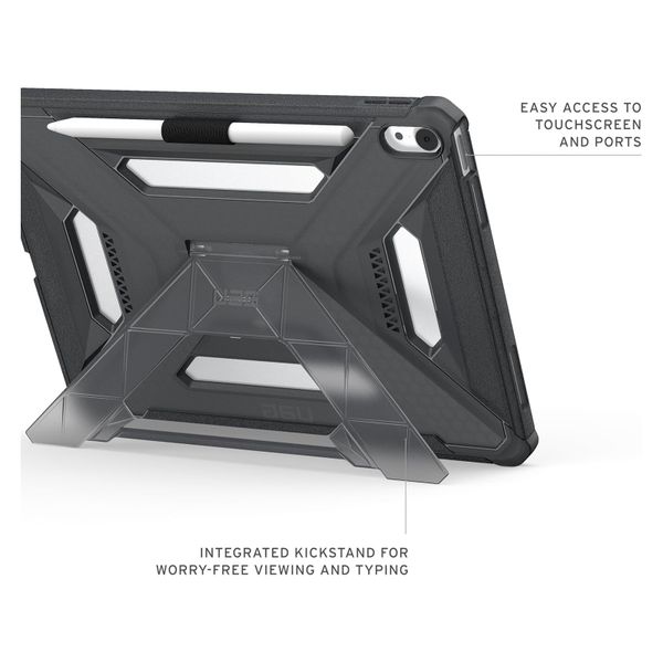 UAG Coque arrière Scout Plus avec support Scout Apple iPad Air 11 pouces (2026) M4 / (2025) M3 / (2024) M2 - Ash