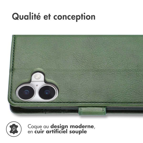 imoshion Étui de télephone portefeuille de luxe Apple iPhone 17 - Vert