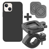 Accezz Support de téléphone EasyLock pour vélo avec coque Apple iPhone 14 - Rotation à 360° - Noir