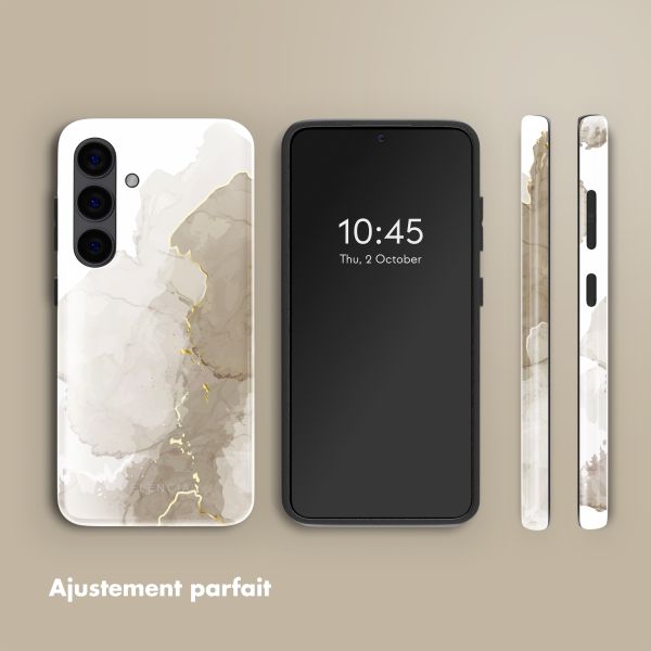Selencia Coque arrière Vivid Samsung Galaxy S24 - Marble Light Brown