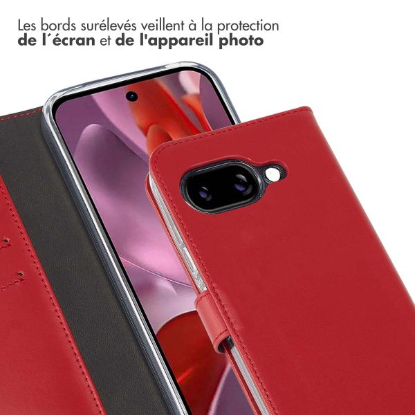 Selencia Étui portefeuille en cuir véritable Google Pixel 9A - Rouge