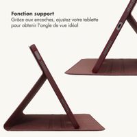Selencia Coque Croco Apple iPad Air 11 pouces (2026) M4 / (2025) M3 / (2024) M2 / Air 5 (2022) / Air 4 (2020) - Burgundy