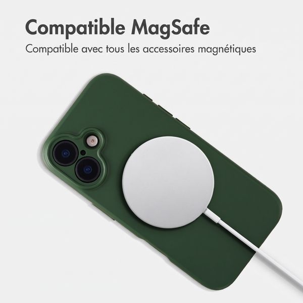Accezz Coque Grip avec MagSafe Apple iPhone 16 - Vert foncé