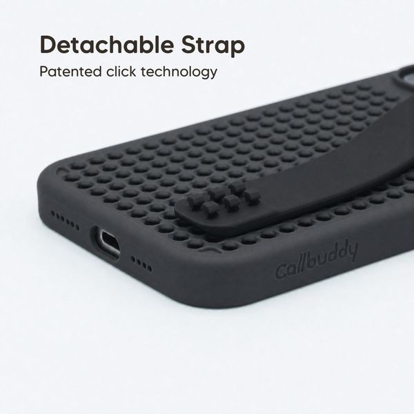 Callbuddy Coque avec strap Apple iPhone 16 Pro Max - Epic Black