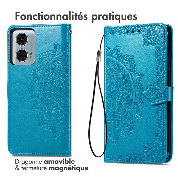 imoshion Etui de télephone Mandala Motorola Moto G24 Power - Turquoise