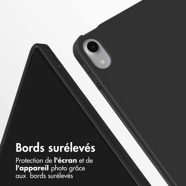 Accezz Coque tablette portefeuille Smart Silicone Apple iPad Air 11 pouces (2026) M4 / (2025) M3 / (2024) M2 / Air 5 (2022) / Air 4 (2020) - Noir