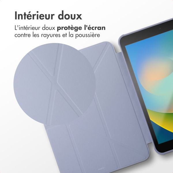 imoshion Coque tablette Origami Apple iPad 9 (2021) 10.2 pouces / iPad 8 (2020) 10.2 pouces / iPad 7 (2019) 10.2 pouces - Lavender